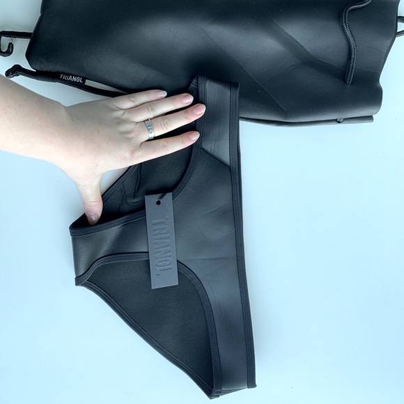 TRIANGL leather-look Bikini Bottoms - S - Picture 1 of 4